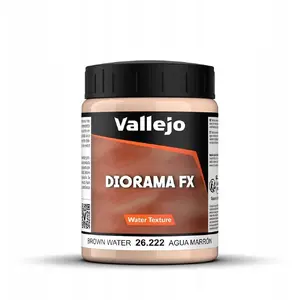 VALLEJO Diorama FX Water Textures Brown Water 200 ml - modelling water effect medium