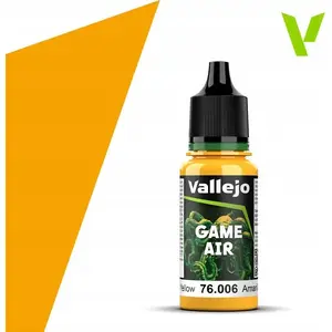Krāsa - VALLEJO Game Air Sun Yellow 18 ml - akrila krāsa aerografam