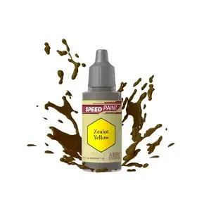 Akrila krāsa Army Painter Zealot Yellow 18 ml, šķidra miniātu krāsošanai