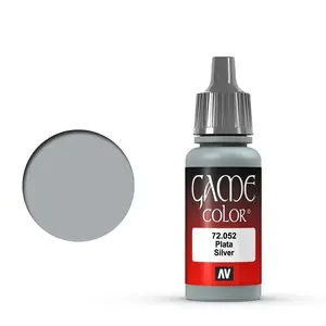 Akrila krāsa VALLEJO 72.052 Silver 17 ml šķidra, bez šķīdinātāja