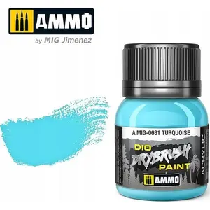 Suku krāsu piedeva VALLEJO Vallejo Ammo DIO Drybrush Turquoise - sauso otu tehnika miniatūrām
