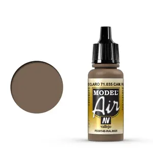 Akrila modeles krāsa VALLEJO Model Air 17 ml — brūna (Camouflage Pale Brown) pudelītē