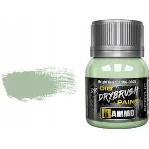 Krāsa Vallejo Ammo DIO Drybrush Bright Green – akrila drybrush krāsa modeļiem un diorāmām