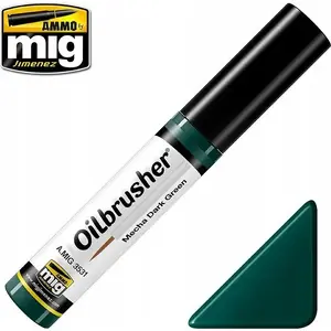Krāsa VALLEJO Ammo Oilbrusher Mecha Dark Green 10 ml – akrila- eļļas hibrīds gaisa un otai