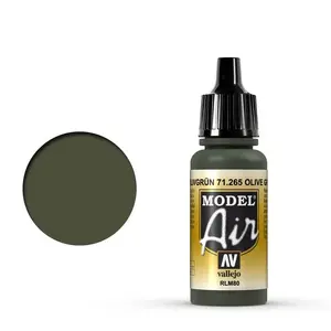 Akrila krāsa VALLEJO 71.265 Olive 17 ml šķidra bez šķīdinātāja