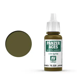 Akrila krāsa VALLEJO 70.328 — zaļa, 17 ml šķidrā modeļu krāsa