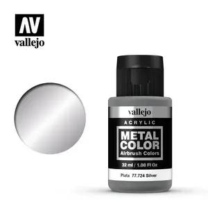 Водная краска VALLEJO 77.724 Серебристая 32 мл (жидкая, без растворителя)