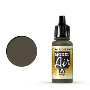 Akrila krāsa VALLEJO 71.316 Dark Olive Drab 17 ml pudelē