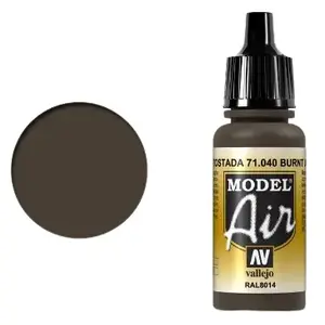 Akrila krāsa Vallejo Model Air Burnt Umber 17 ml flakons, brūns