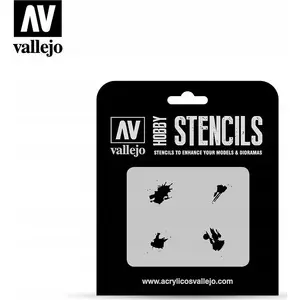 Stencil set VALLEJO Stencils - Petrol Spills for scale modeling and weathering
