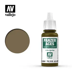 Akrila krāsa VALLEJO 70.318 brūna (US Army Tank Crew) 17 ml pudelē