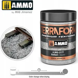 VALLEJO Terraform Premium Textures — Ballast texture paste for terrain modeling