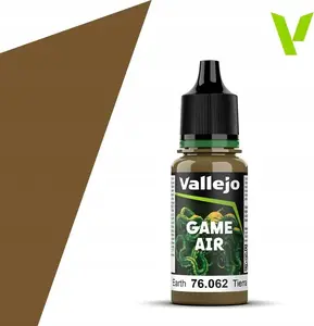 Akrila modeļu krāsa VALLEJO Game Air Earth 18 ml — piemērota aerografam, zems spiediens