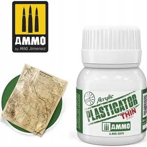 Acrylic Plasticator Thin 30 ml, VALLEJO Ammo — solvent-free acrylic thinner for plastic model paints