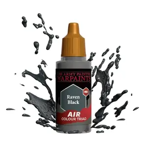 Akrila aerosola krāsa Army Painter Warpaints Air Raven Black 31 g, šķidra