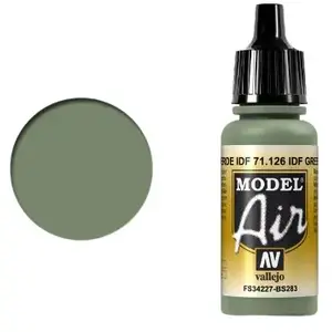 Akrila krāsa pudelē VALLEJO Model Air — IDF Green, 17 ml