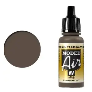 Akrila krāsa VALLEJO Model Air NATO Brown 17 ml pudelīte