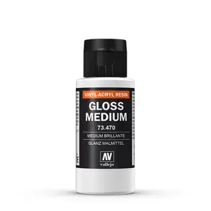 Hobby gloss medium VALLEJO 60 ml — additive for model paints, gloss finish