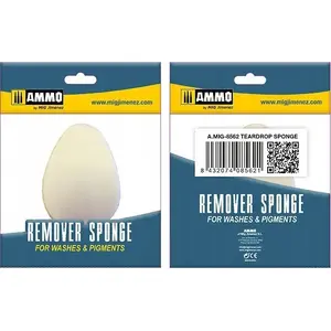 Sponge for Washes and Pigments VALLEJO Remover Teardrop Sponge (2 pieces)