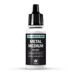 Hobiju krāsu bāze/piedeva VALLEJO 70.521 — 17 ml plastmasas pudelītē, sudraba