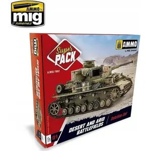Krāsu komplekts VALLEJO Ammo Super Pack – Desert and Arid Battlefields Solution Set