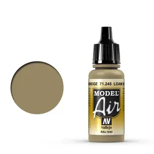 Akrila krāsa VALLEJO 71.245 Loam Beige (brūna), pudelīte 17 ml