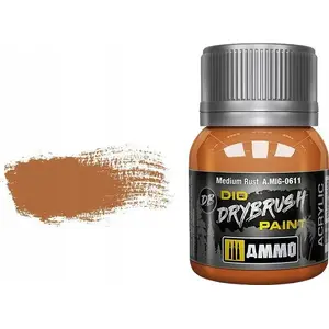 Paint: VALLEJO Ammo DIO Drybrush Medium Rust - weathering pigment for miniature dioramas