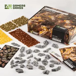 Basing Box Gamers Grass Golden Autumn Glade — pamatnes materiāls miniātrām un dioramām