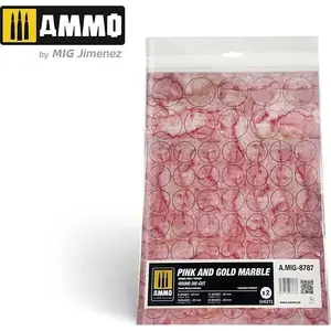 Round Die-Cut Decal Sheets VALLEJO Pink and Gold Marble (2) – Vallejo Ammo 2019103