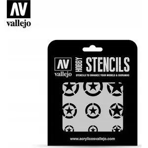 Stencil set VALLEJO Stencils - USAF Markings for scale models, reusable adhesive decal sheets