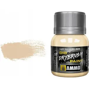 Краска VALLEJO Ammo DIO Drybrush Light Skin — акриловая сухая кисть для миниатюр и моделей
