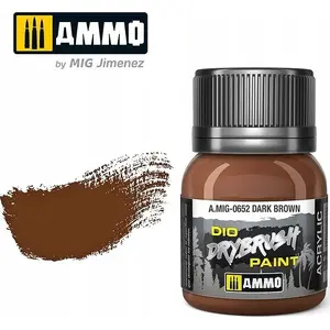Krāsa VALLEJO Vallejo Ammo DIO Drybrush - Dark Brown (drybrush krāsa)