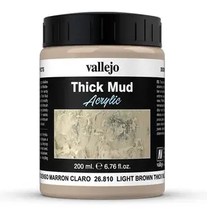 Paint Weathering Product VALLEJO Light Brown Mud 35 ml bottle