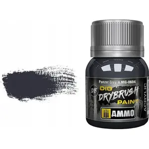 Krāsa VALLEJO Vallejo Ammo DIO Drybrush Panzer Grey — сухā otiņa modeļiem