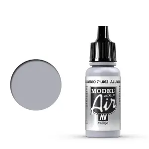 Akrila krāsa VALLEJO 71.062 Aluminium 17 ml, šķidrā bez šķīdinātāja