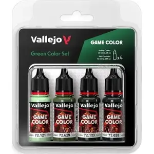 Krāsu komplekts VALLEJO Game Color 72.384 — Green Color Set, 4 x 18 ml pudelītes