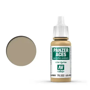 Akrila krāsa VALLEJO 70.322 Brūna 17 ml — šķidra mākslas/amatniecības krāsa