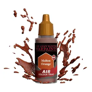 Akrila krāsa Army Painter Molten Orange 18 ml — šķidra oranža krāsa miniatūrām