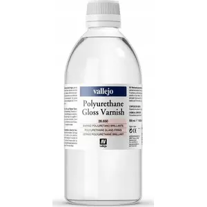 Varnish VALLEJO Gloss Polyurethane Varnish 500 ml — clear protective coating for models and miniatures