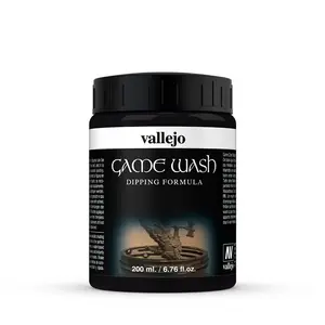 Акриловая промывка VALLEJO Black Wash 200 мл, чёрная, без растворителей