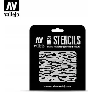 Stencil VALLEJO ST-CAM004 Pixelated Modern Camo — reusable painting stencil for miniature and scale model camouflage