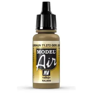 Akrila krāsa pudelē VALLEJO 71.272 German Yellow Brown 17 ml