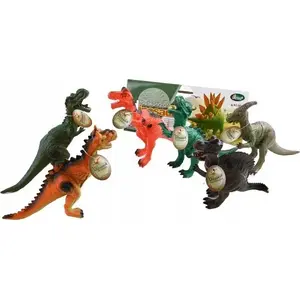Toy Figure Set Icom Dinozaur with Whistle 6 pcs