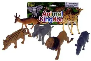 Hipo plastic wild animal figurines set 12 cm, 6 pieces (HSH060)