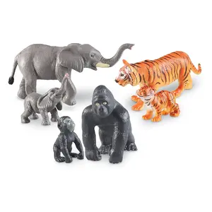 Toy figurines Learning Resources Jumbo Jungle Animals Mommas and Babies, plastic, multicolour, for ages 2+