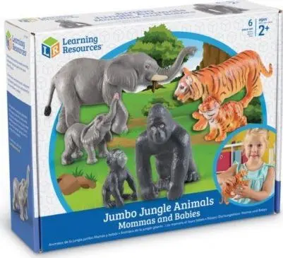 Learning Resources Jumbo Jungle Animals Mommas and Babies Photo 4