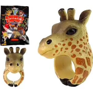 LEANToys educational animal figurine — giraffe ring for finger, model 11270