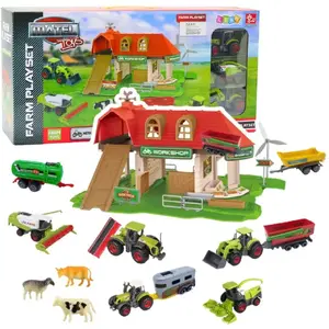Toy set LEANToys LeanToys Farm Barn with Tractors, Animal Figures — 42 pieces
