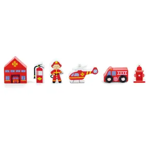 Toy Figurine Viga Firefighter 1841 — wooden play figure by Viga