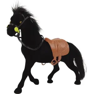 LEANToys figurine Aksamitny Koń Czarny — collectible farm animal model